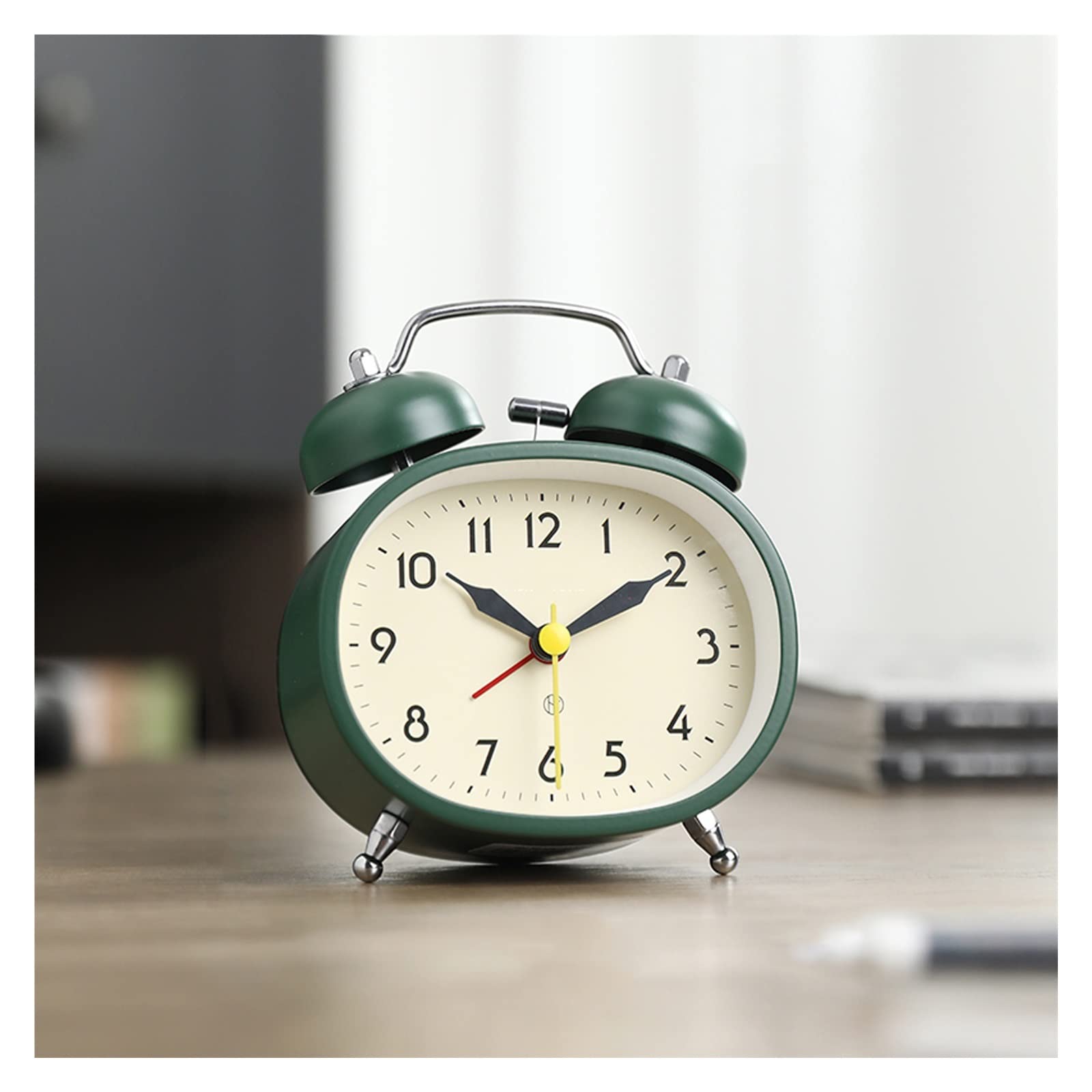 BMKGODN alarm clock， Minimalism Loud Volume Alarm Desktop Clock for Students Children's Room Gifts(Green)