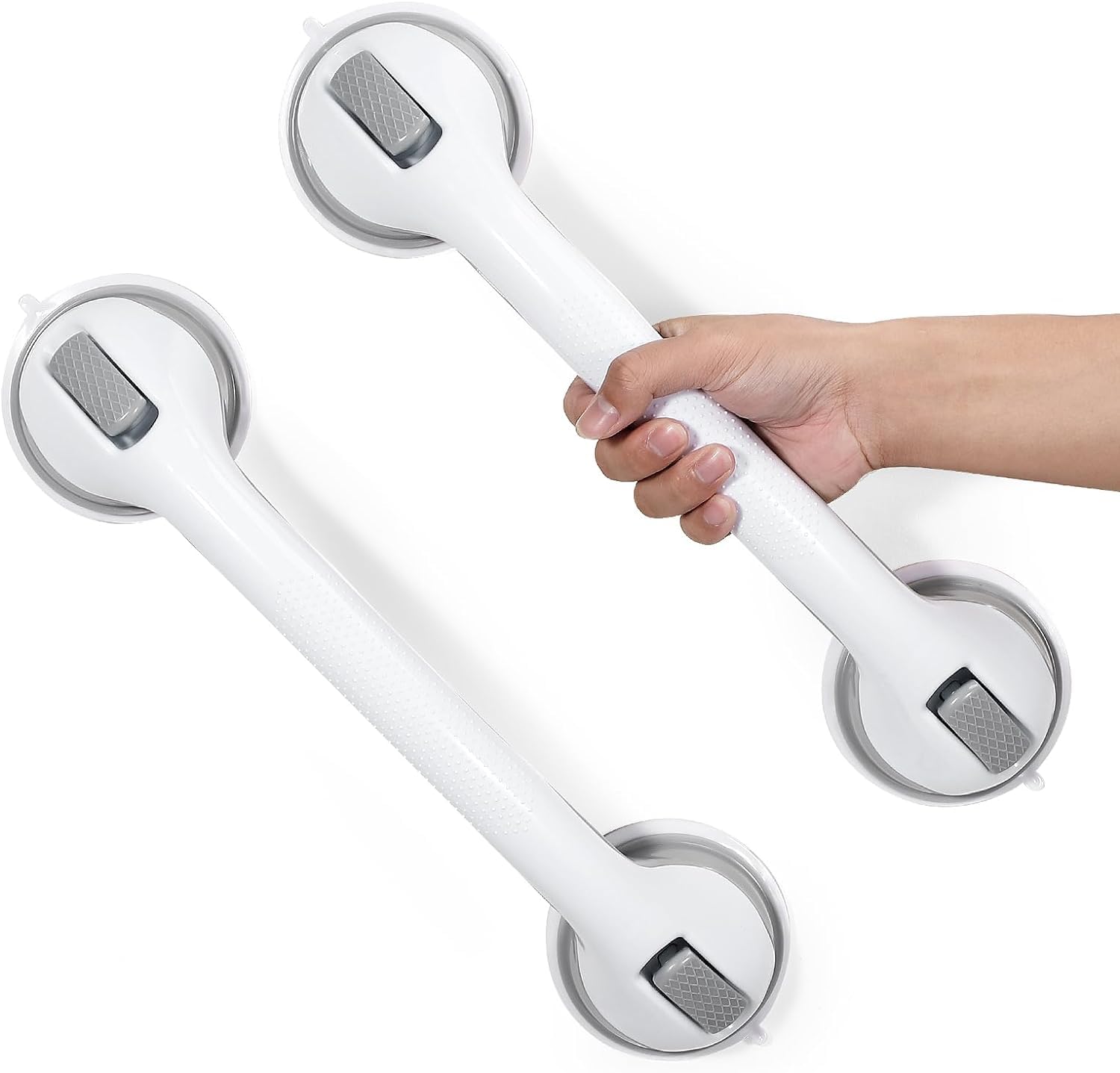 Barras de agarre para bañeras y duchas, mango de ducha de 16 pulgadas, barra de agarre de ducha resistente con ventosa para taburete de silla de ducha, barra de seguridad de baño para ancianos,