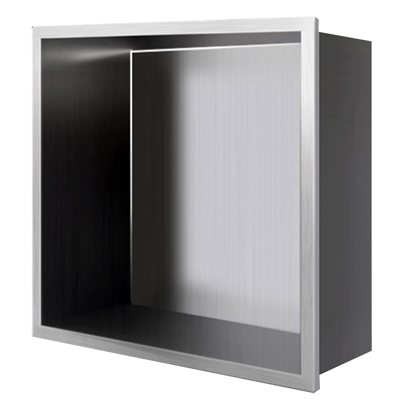 Nisza prysznicowa ze stali nierdzewnej – nowoczesny stojak na szampon i mydło do łazienek i salonów – elegancki element wyposażenia domu (czerwony, 32 x 32 x 12,5 cm)