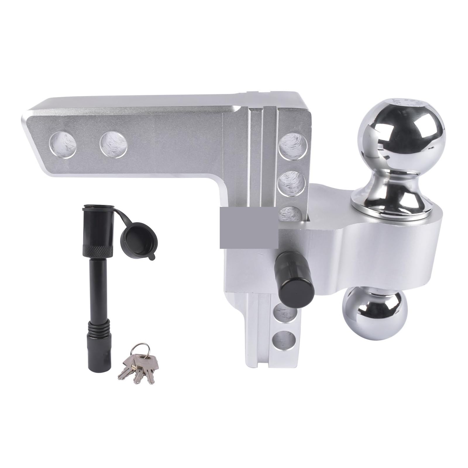 Hak Holowniczy Regulowany Zaczep Przyczepy AP03 Pasuje Do Odbiornika 2", Aluminiowy Opuszczany 6" - 12 500 Funtów Ciężkich Pojazdów Ciężarowych Z Parami Zamków