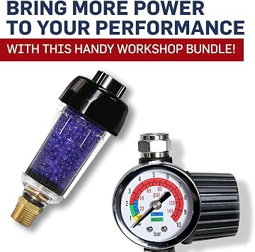 LE LEMATEC ZN312E-3 Inch Desiccant Air Filter and AR-02 Air Flow Regulator Bundle