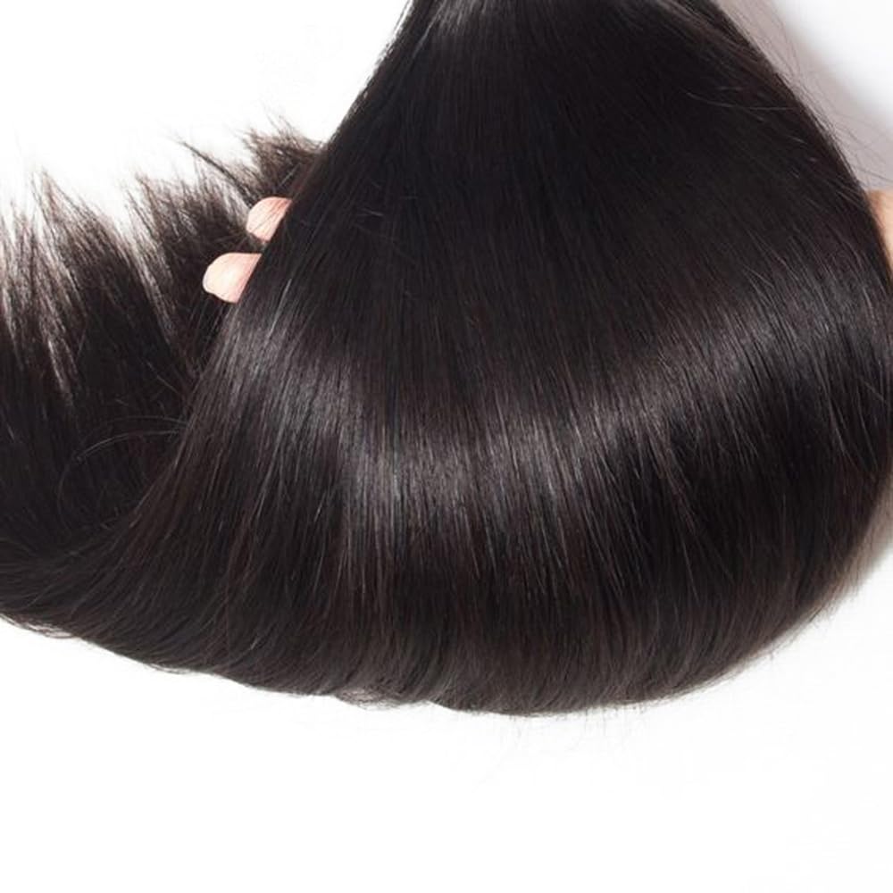 Tessuto Capelli Brasiliani Natural Black Bundles Human Hair Extension Machine Double Weft Weave Straight Human Hair Tessuto Capelli Naturali 50g/Bundle 2 Bundles 32 32 Pollice