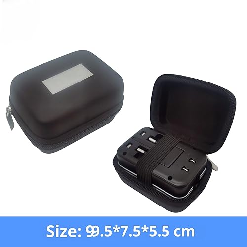 Multi-functional Electronic Accessories Storage Bag, Portable Digital Device Organizer, Shockproof Travel Case (black, 8 * 8.5 * 6.5cm)