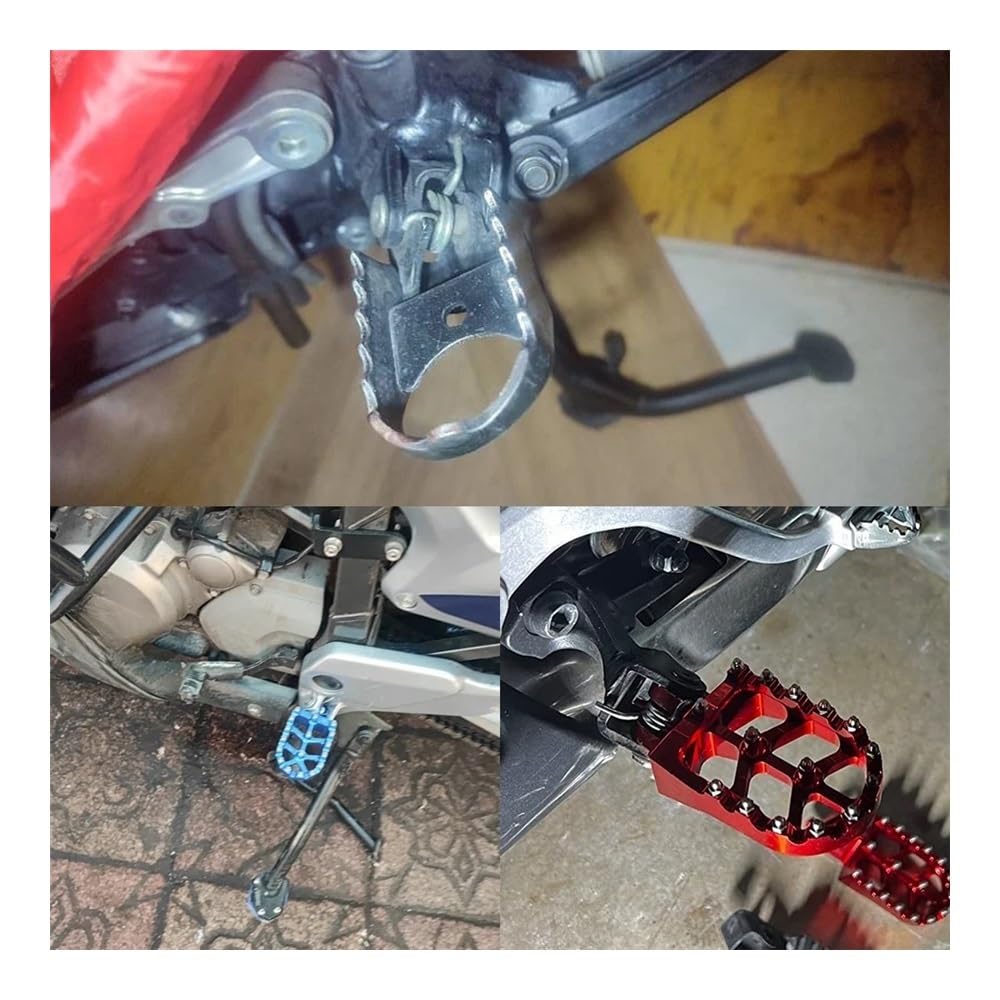 Pedane moto poggiapiedi esteso pedane allargate pedale in acciaio inox