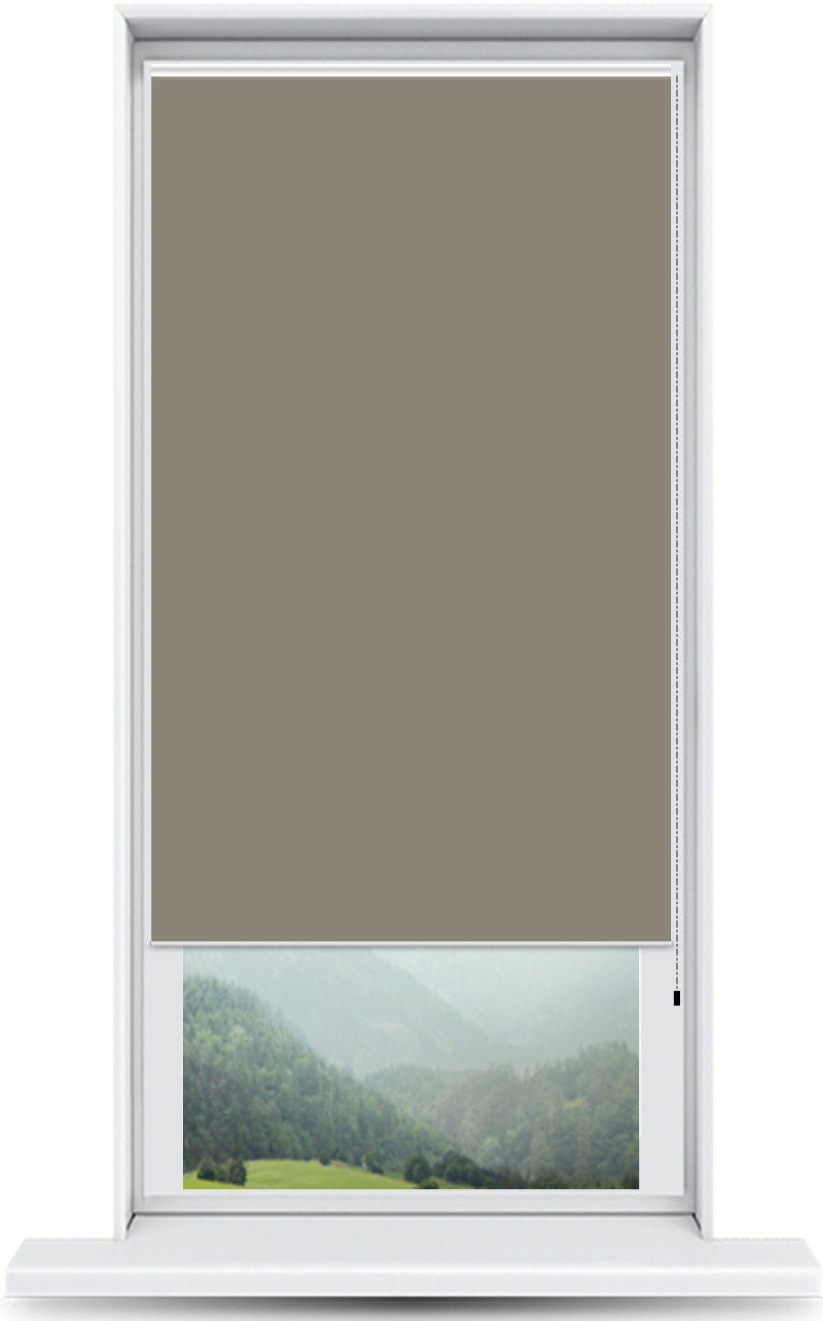 Windowpix ShadePix Blackout Roller Window Shade Custom 24 x 54 Pewter