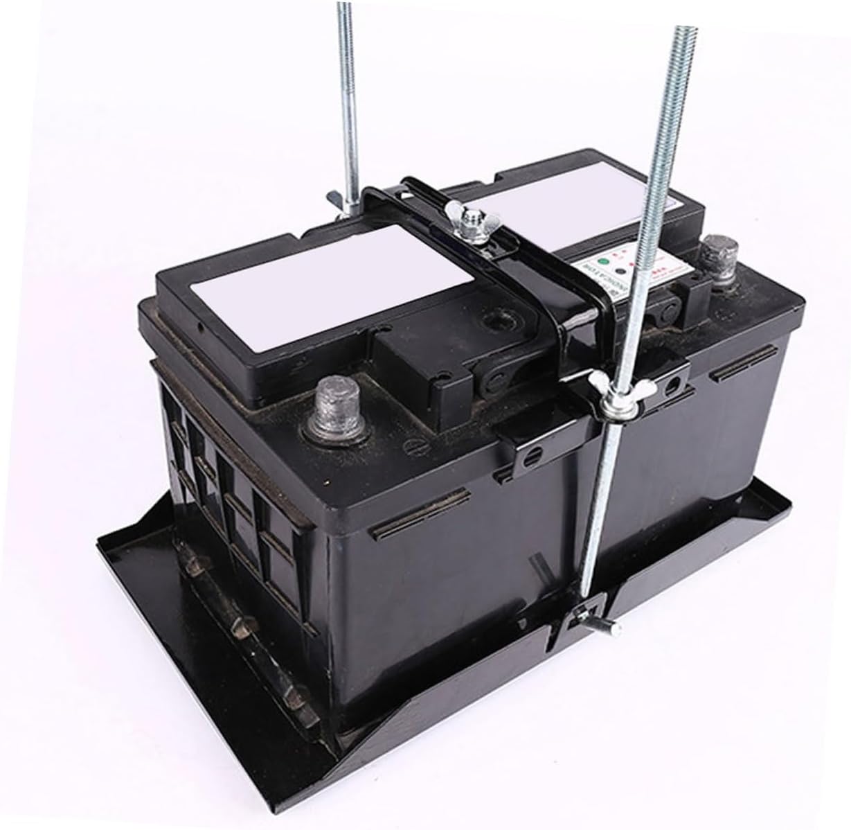 1Sets Adjustable Battery Tray Kit Battery Holder Clamps Durable Metal Brackets for Car Use Easy Installation