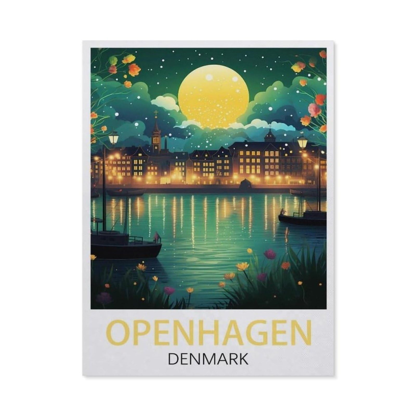 Metal Tin Sign，Copenhagen Denmark(20x30cm）