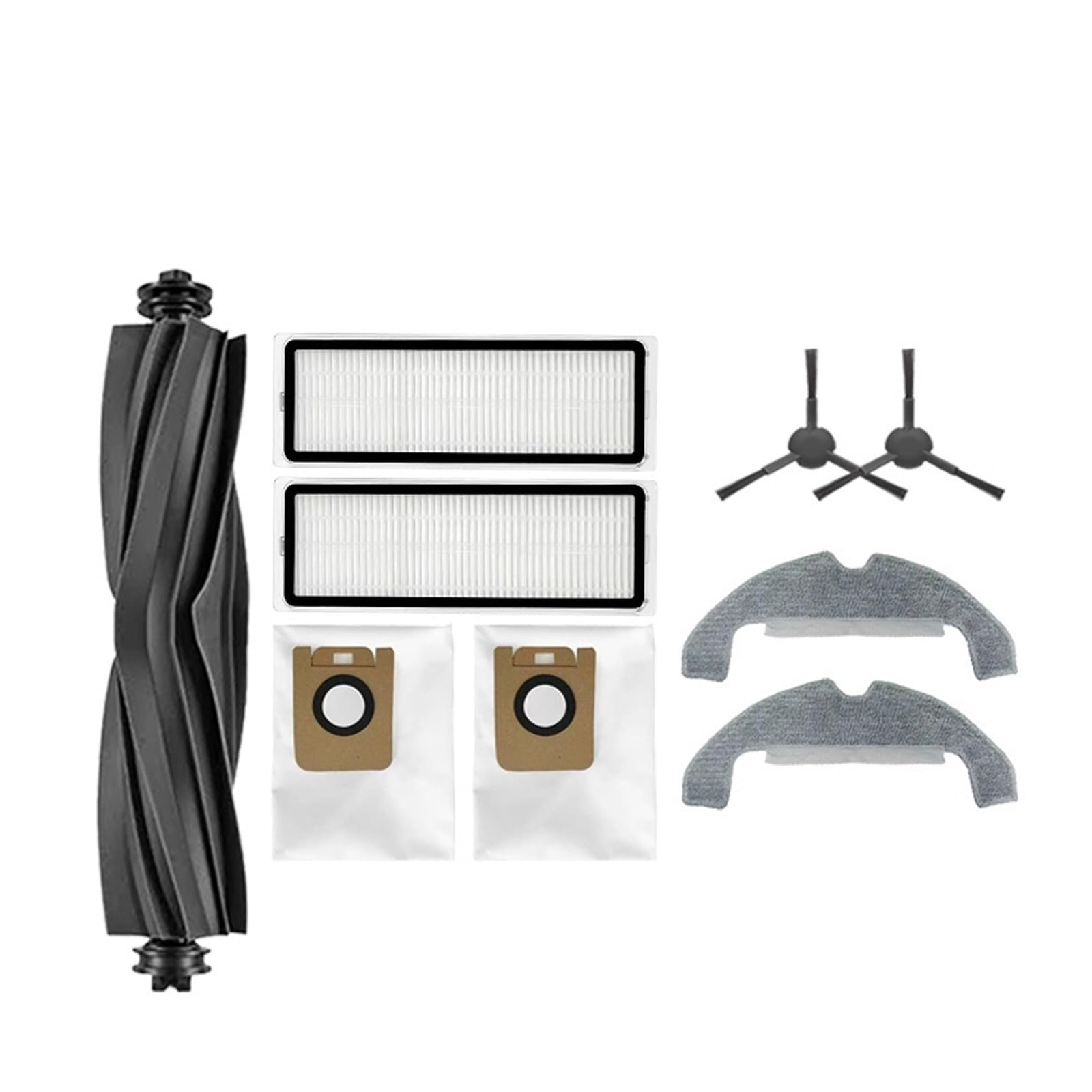 HIZON Robot Vacuum Spare Parts Main Side Brushes Mop Cloths HEPA Filters Dust Bags Accessories，Compatible For Dreame，D10s Plus D9 Plus(Y)
