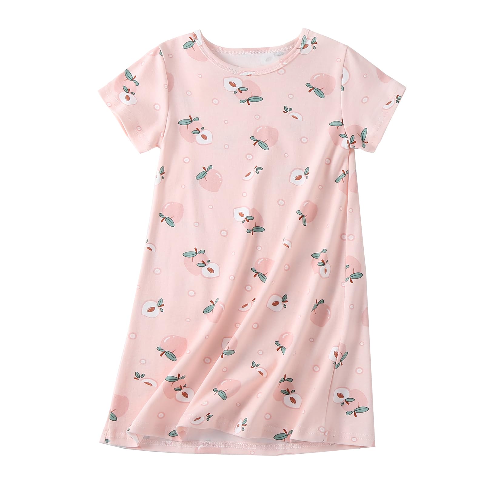 Uobzyaq Girl's Stripes Nightgowns Cotton Sleep Shirts Sleepwear Princess Nightdress