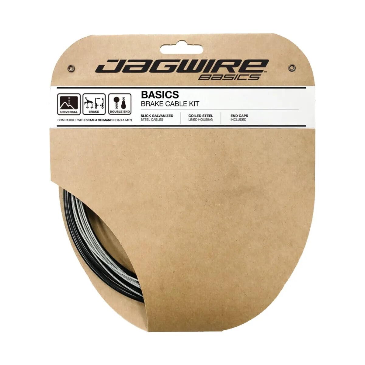 Jagwire Basics Universal Complete Brake Cable Kit, Black