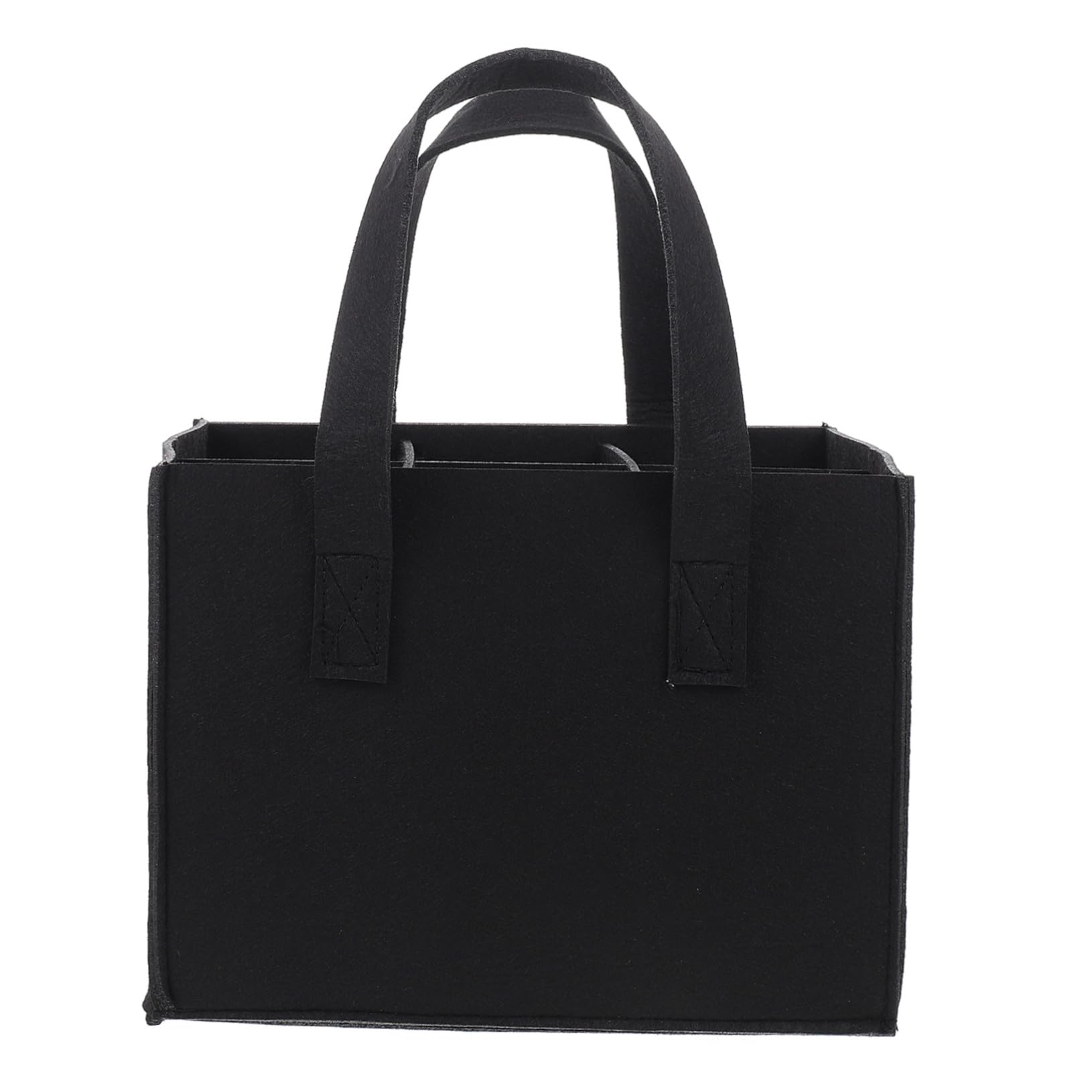 Cabilock Divided Wine Carrier Bag for Bottles Felt Red Wine Storage Tote Lightweight and for Home Travel and Parties for