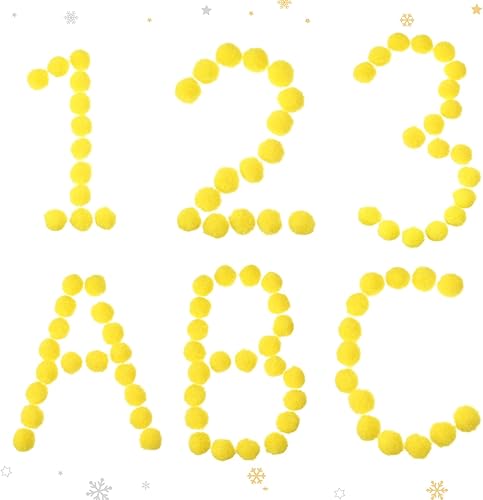 Miniatura 55 de Blulu - Pompones para manualidades y suministros de hobby, 500 unidades, 0.5 in Rojo