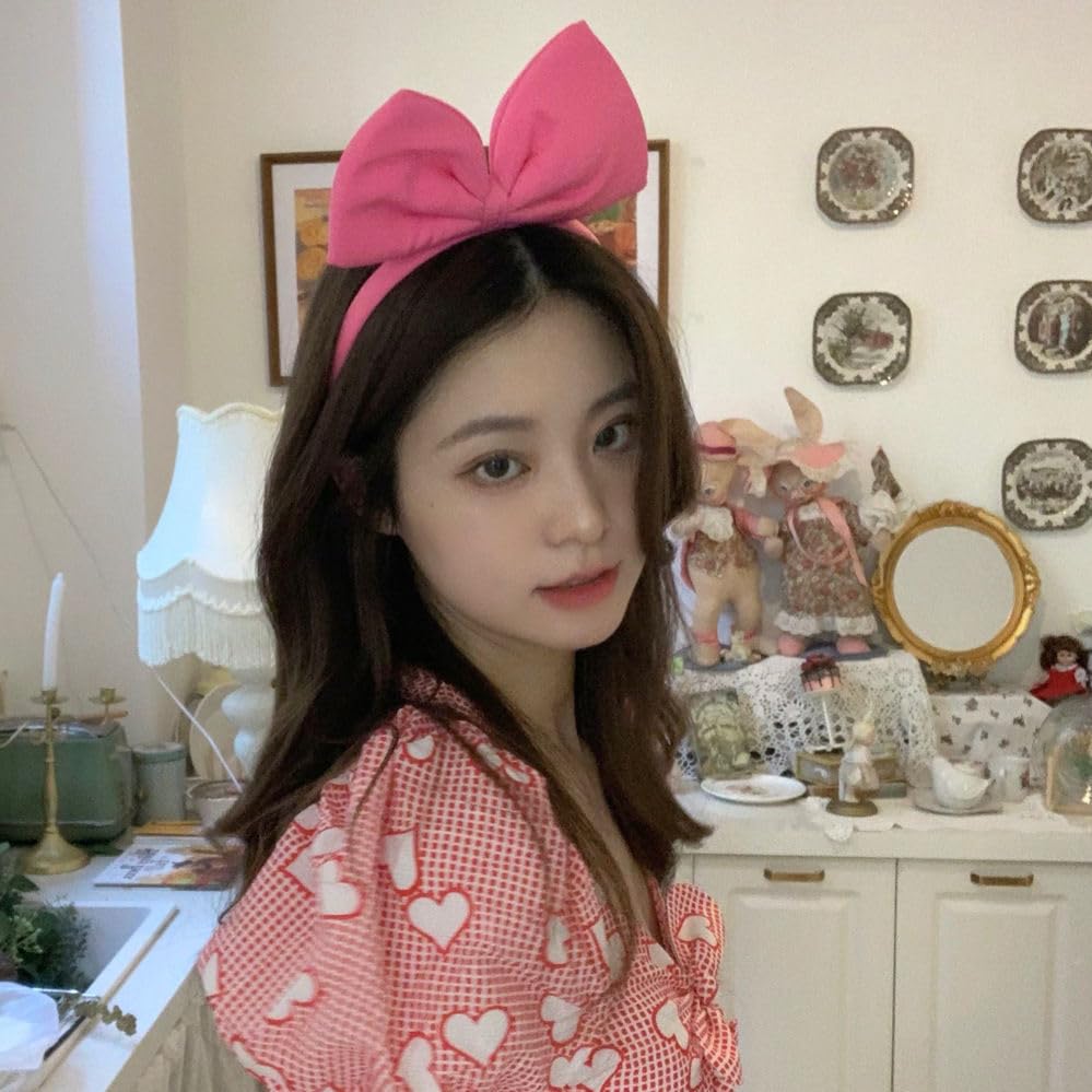 Amazon.com: RFTWXHPN Big Pink Bow Headband for Women Girls  display picture 3