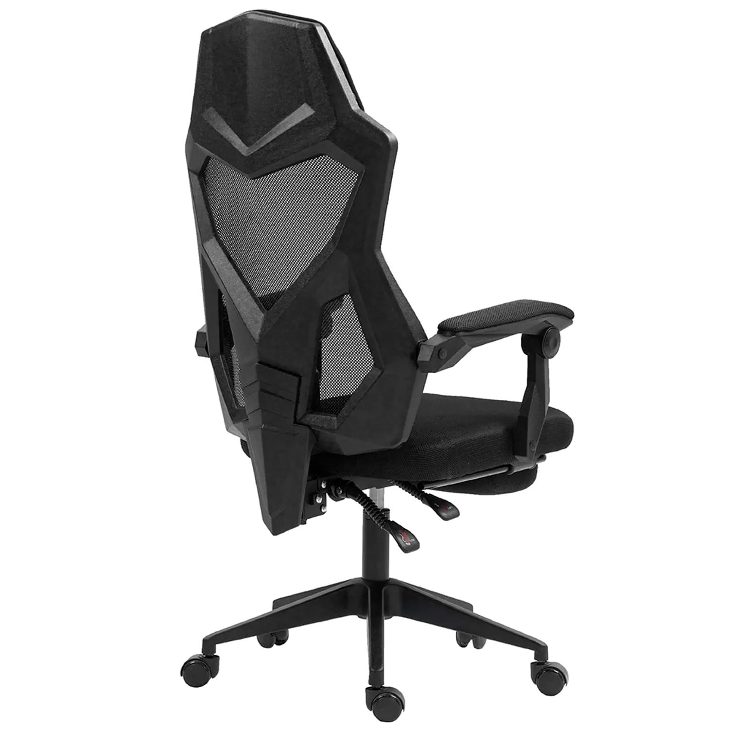 DUPI Silla Gaming Gravity | Ergonómica | Giratorio 360º | Respaldo Lumbar de Malla | Reposacabezas | Reposabrazos | Reposapies | Negro