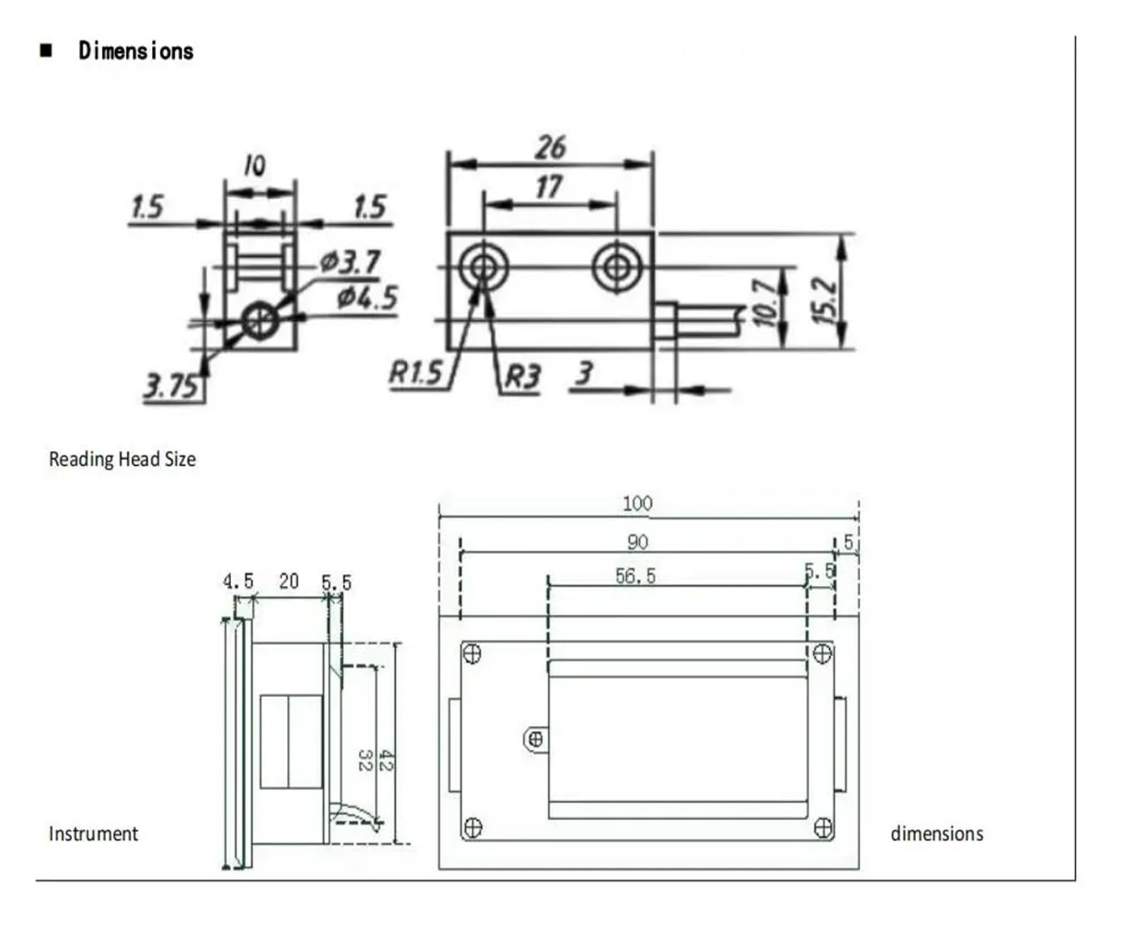Règles Linéaires, Écran LCD 7 Bits Lp02, Ensemble/Capteur/Balance Magnétique Numérique pour Machines De Fraisage, De Meulage Et De Découpe du Bois(1 M Set-1)