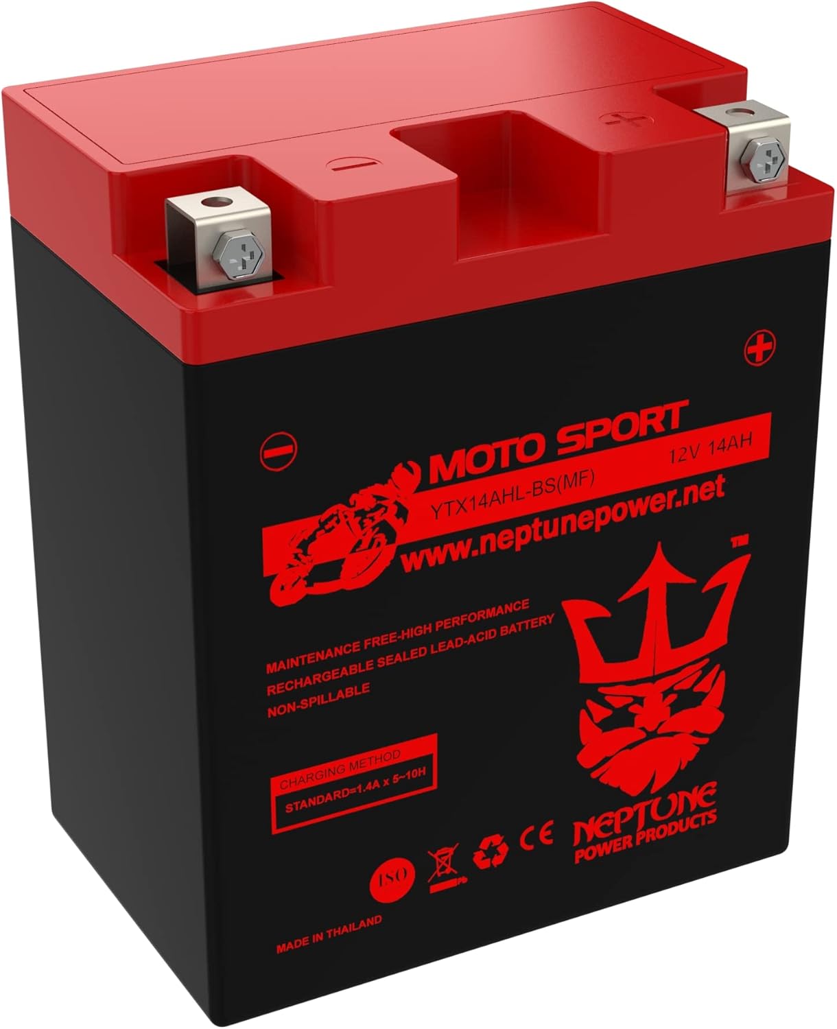 Neptune YTX14AHL-BS Replacement Battery for Suzuki 650 LS650 Savage, S40 1986-2012