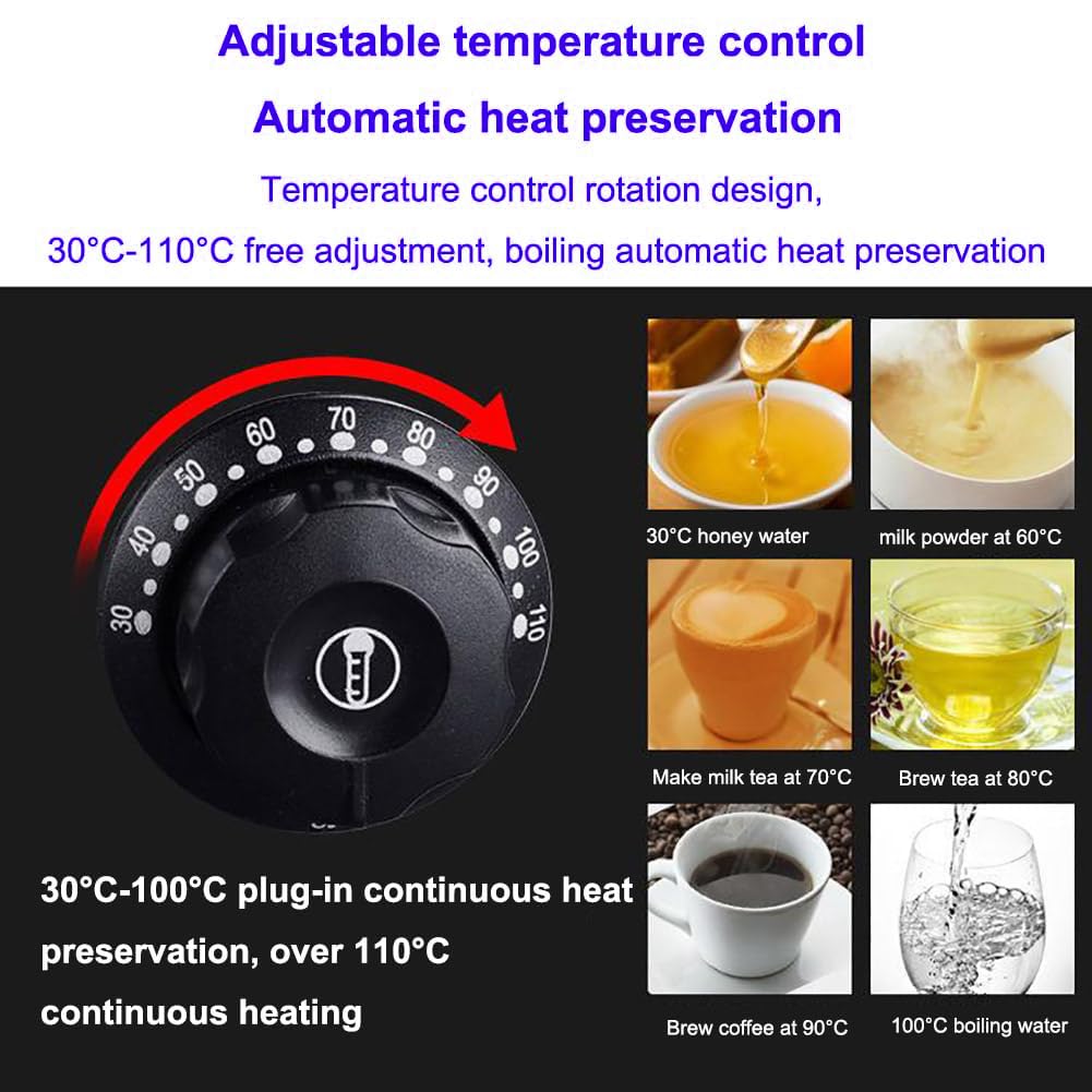 Hervidor eléctrico de agua (30-110 °C), calentador de agua para catering, dispensador de agua caliente, olla para sopa y bufé.