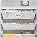 The Home Edit Removable Fabric Bin Labels - 6 Pack White Bin Tags with Chalk Markers for Pantry Storage Bins