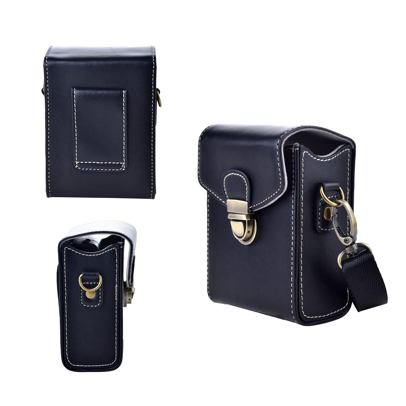 Rieibi Étui rétro en Cuir pour Appareil Photo Sony RX100 & HX Series pour Ricoh GR III II/Canon G7X II/G7X II/SX720/SX730/SX740/G9X/G9X II