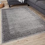THE RUGS Ultra Soft Area Rug – Modern Luxury Fluffy Rug, Grey Plain Pattern Rugs for Living Room, Bedroom, Kids Room (120x170 cm, Grey)
