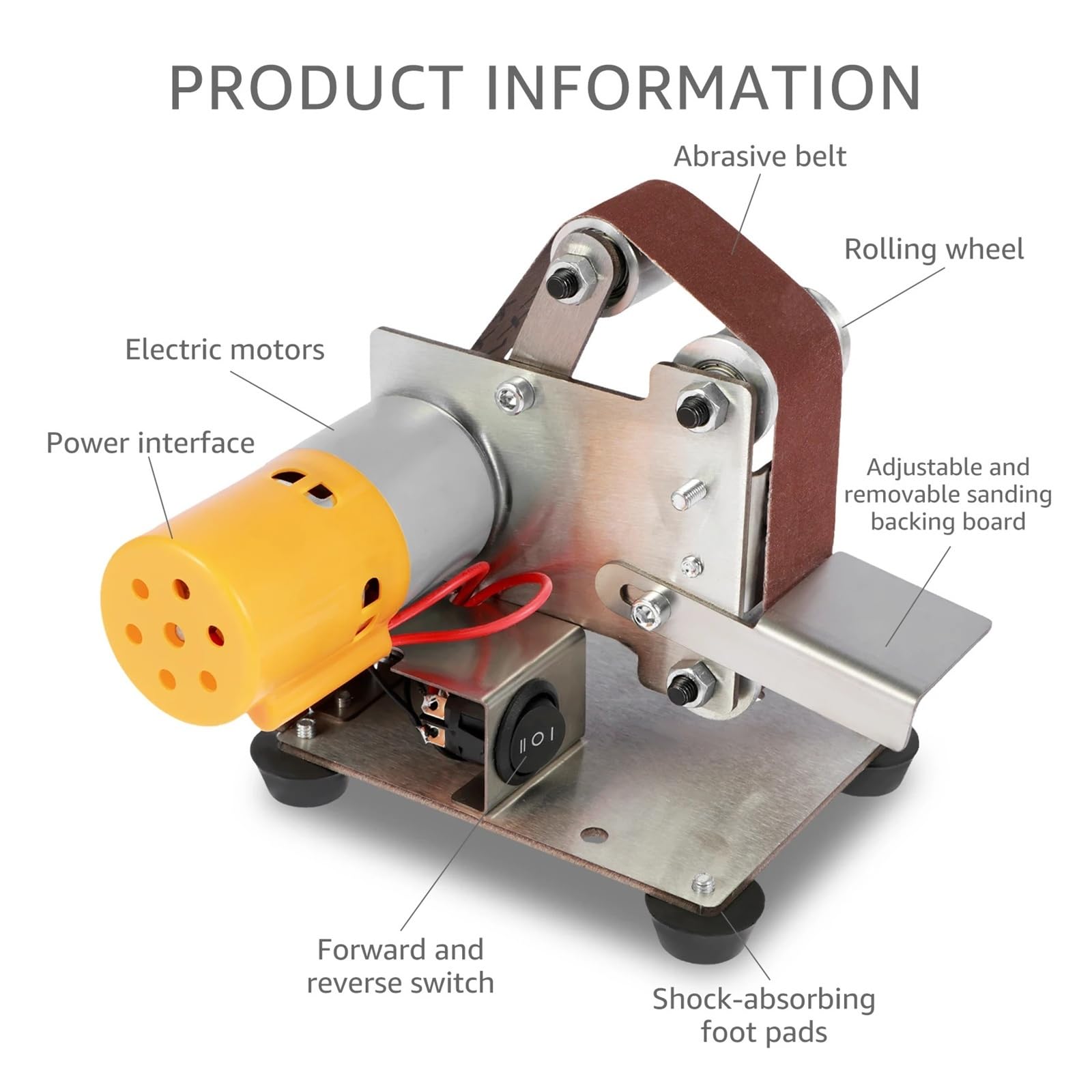 Mini elektryczna szlifierka taśmowa polerowanie biżuterii metalowej nóż do drewna | Wielofunkcyjny młynek Edges Sharpener