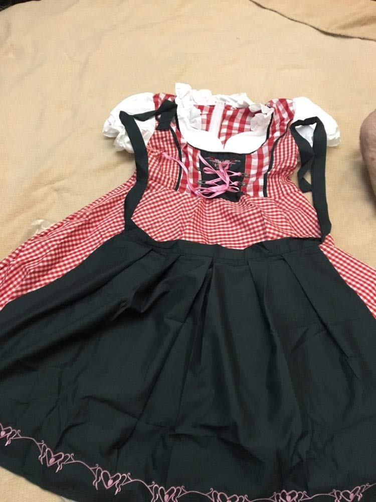 Dirndl Midi con Delantal para Señoras Blusa Tradicional Incluida Vestido de Traje Típico Oktoberfest