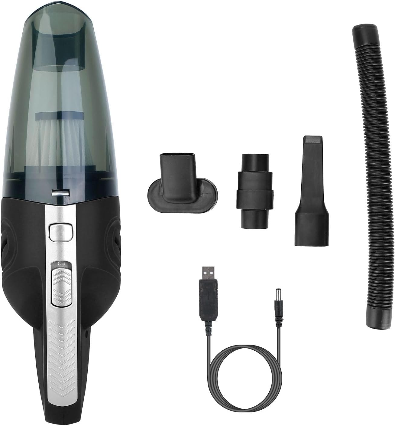 Car Handheld Vacuum Cleaner, Cordless Rechargeable Hand Vacuum with Strong Suction Power, Portable Mini Vacuum for Car Home Vacuum Cleaner Office Travel Use, Includes Crevice Tool