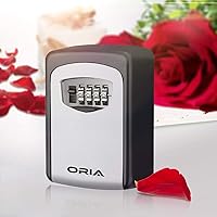Vista 7 de ORIA Caja de bloqueo de almacenamiento de llaves, Caja de bloqueo de combinación de 4 dígitos, Caja de bloqueo montada en la pared, Código