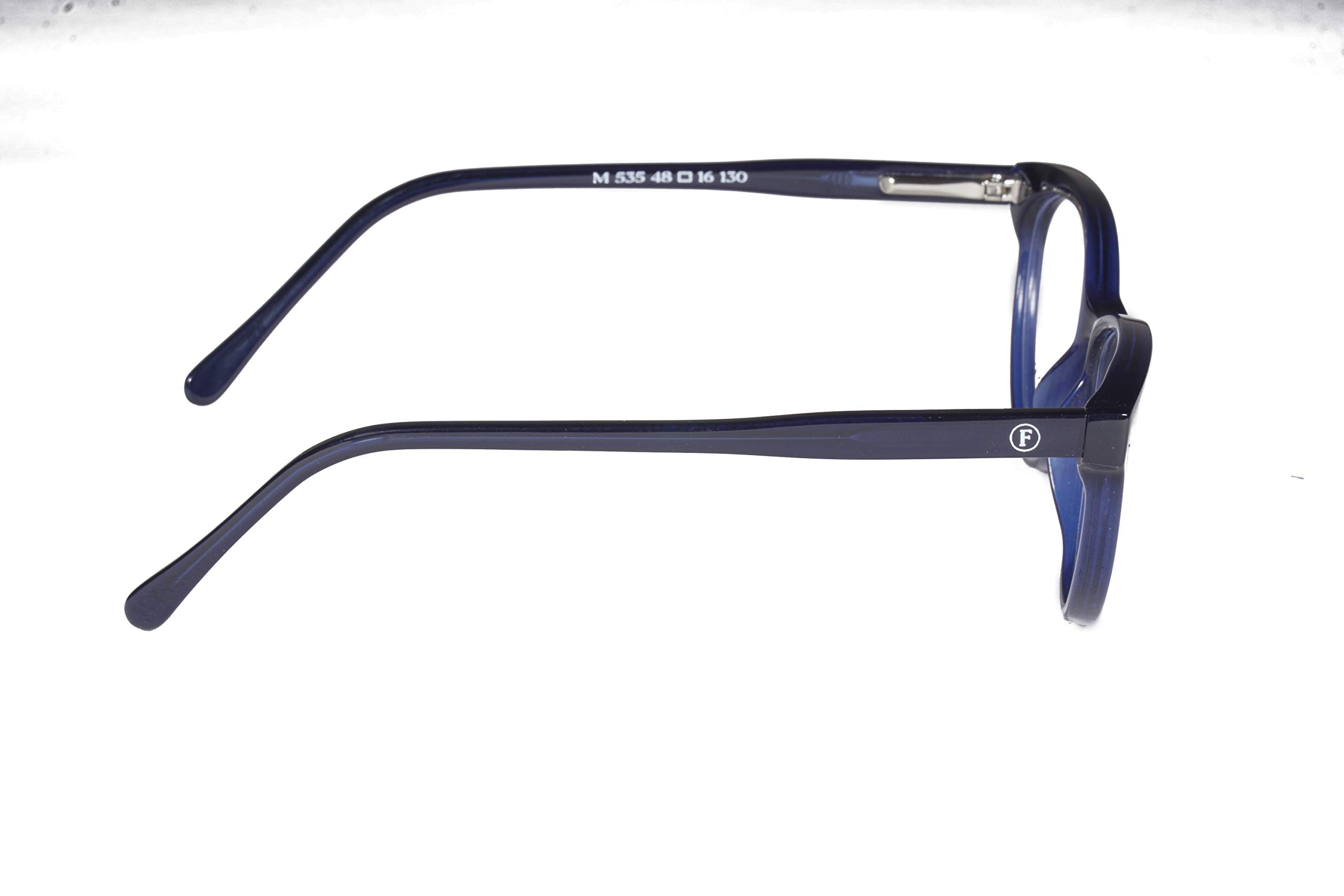 Faddish Full Rim Cateye Girl's Spectacle Frame (M-535 G|Zero Power|Dark Blue Mono) (Premium Acetate) - Image 3 thumbnail