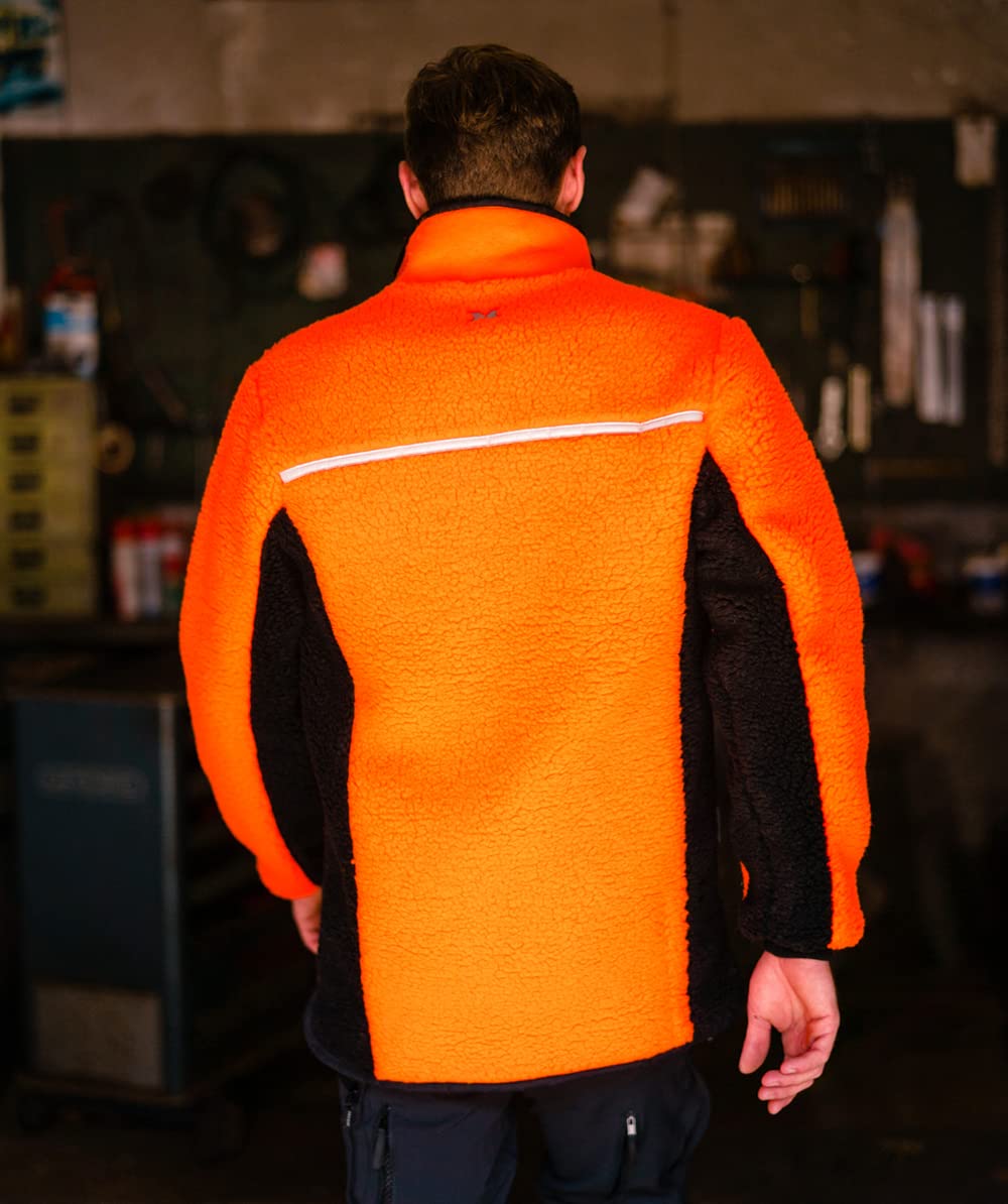 KOX Faserpelzjacke Orange/Schwarz Größe 54/56