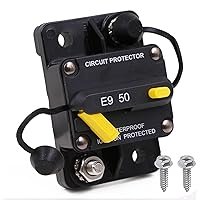 Vista 11 de Disyuntor de 40 amperios CC 12V-72V con interruptor de reinicio manual, IP67 impermeable, certificado UL para lanchas marinas automotrices RV