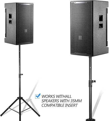 Miniatura 9 de Soporte telescópico para altavoz PA para trípode  Soporte de soporte de altavoz resistente  Altura ajustable de 47.6 a 71.7 pulgadas  Patas