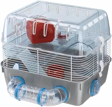 Ferplast Combi Hamster Cage, 1 Fun Rodent Cage, Small Animal Cage, Hamster Accessory Included, 41 x 30 x Y 33 cm. [Energy Class A+]