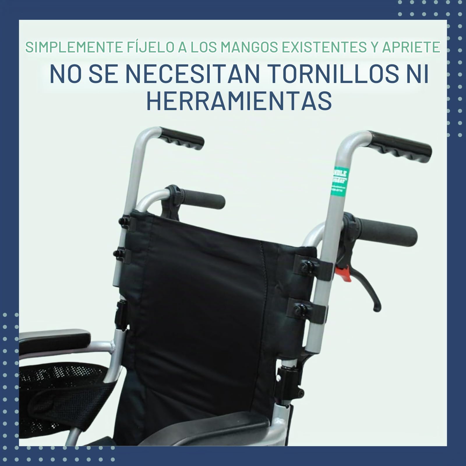 Extensor de mango de silla de ruedas (capacidad de peso de 300 libras), accesorios universales para sillas de ruedas para adultos, mango extensible para silla de ruedas y cochecitos, extensor