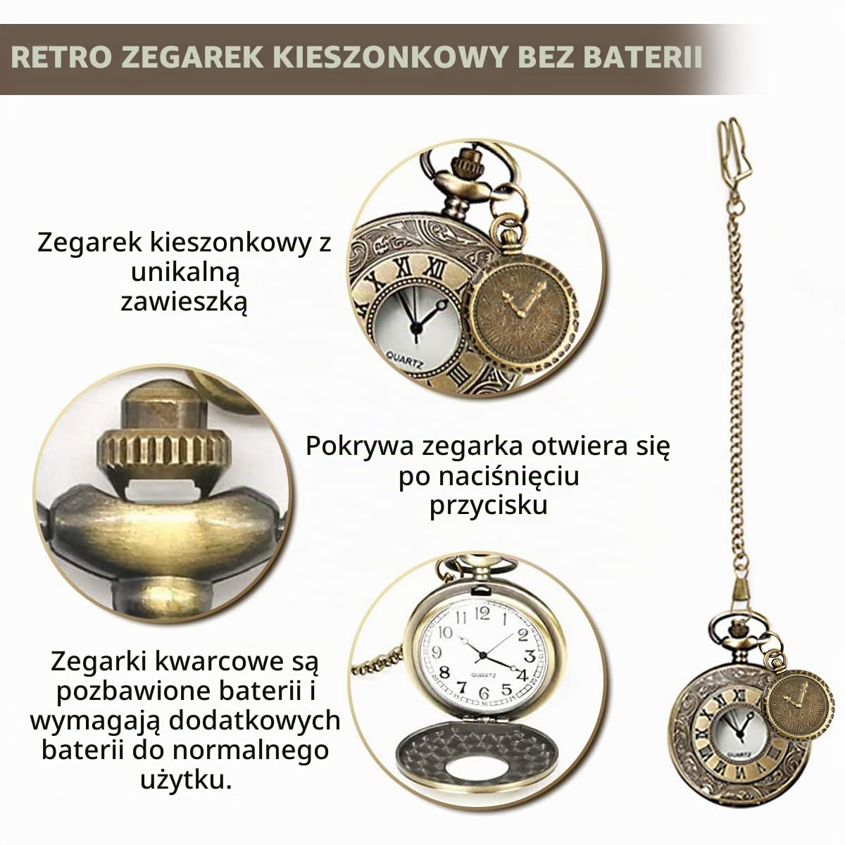 WILDPARTY Kostium męski w stylu lat 20. XX wieku, z akcesoriami, składany zegarek kieszonkowy z kulą, okulary do brody, krawat, mucha, kostium mafii w stylu lat 20., gangster Peaky Blinders, karnawał,