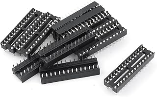 Aexit 10 Pcs Audio & Video Accessories 2.54mm 2 Row 28 Pin Solder Narrow DIP IC Chip Connectors & Adapters Socket Adaptor