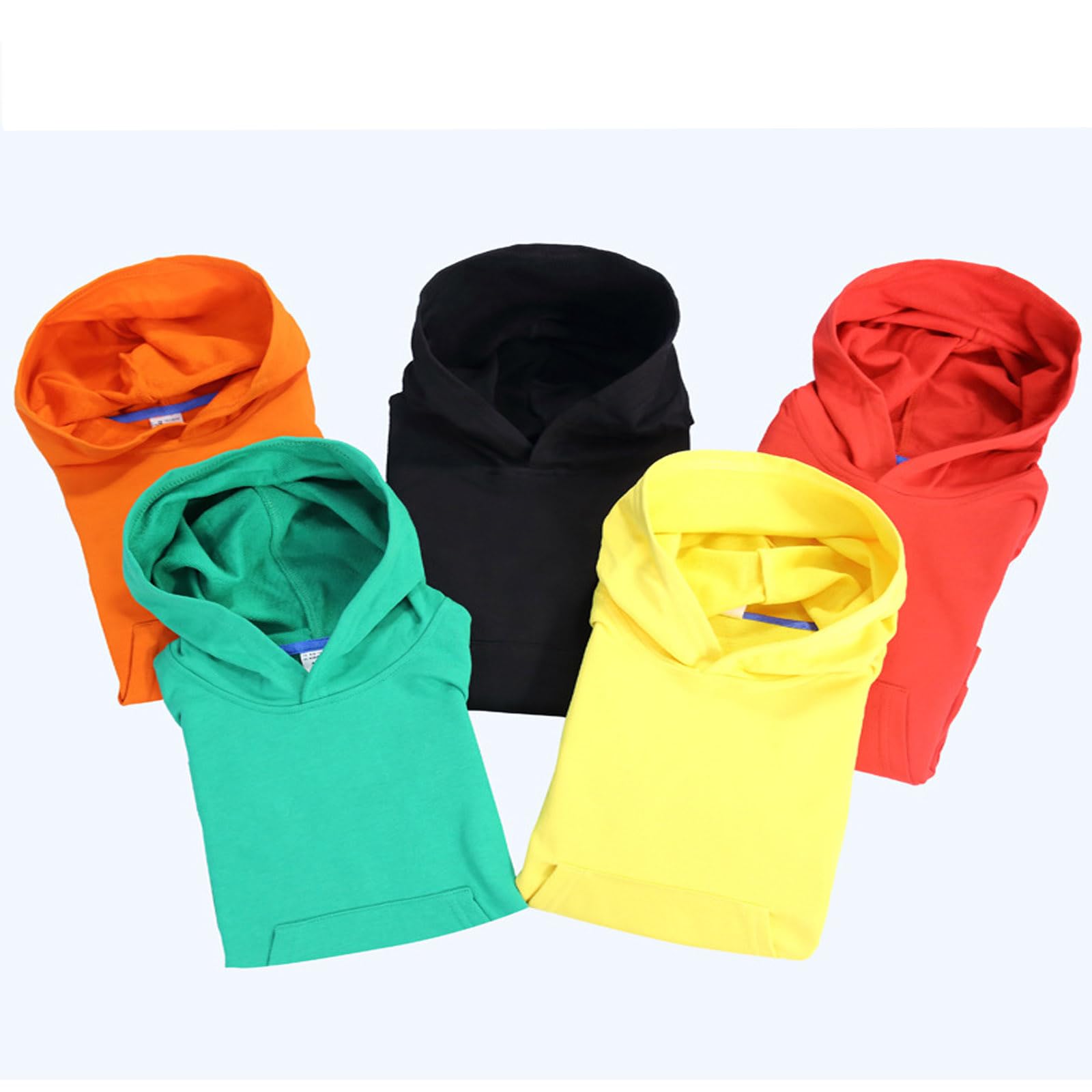 Pull pour enfants garçons et filles en coton décontracté avec poche - Sweat à capuche à manches longues - Pour enfants de 1 à 7 ans