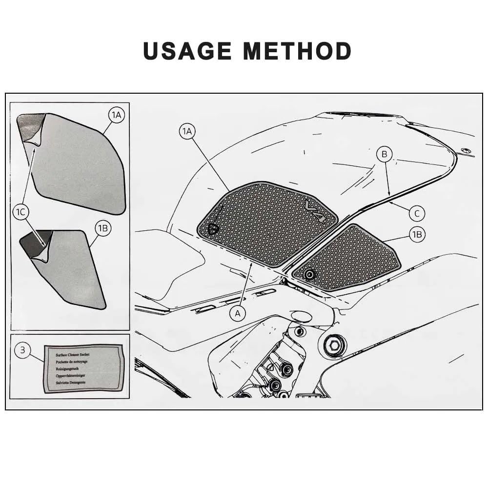 Paraserbatoio per Moto per Panigale V4 Panigale V4S /SP2 2022 Rilievo Serbatoio Carburante Adesivo Protezione Serbatoio Ginocchio Grip Pad Trazione Ginocchio