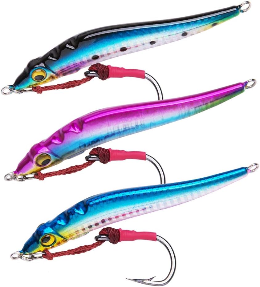 Goture Tuna Lures Vertical Saltwater Jigs // Glow Lead Jigs // 80g 100g