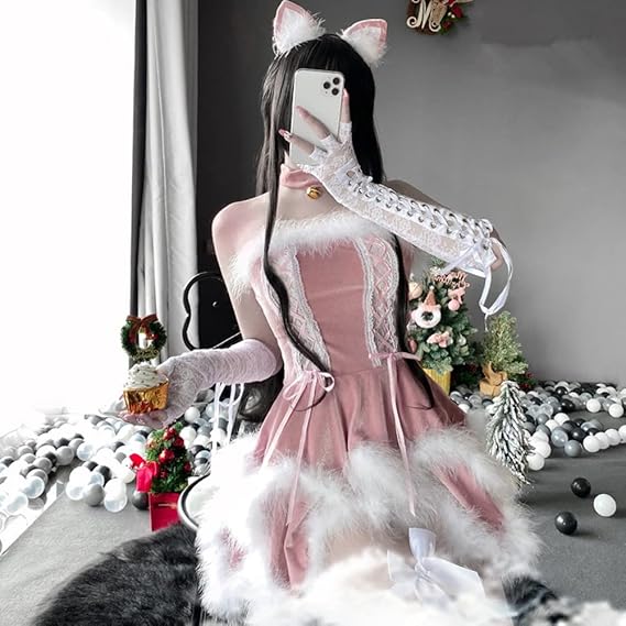 Amazon Co Jp バニー コスプレ 可愛い バニーガール 大人 仮装 コスチューム レディース セクシーランジェリー 衣装 ねこメイド レディース ピンクメイド服 コスプレ セクシーぬいぐるみハロウィンクリスマスコスチューム ホビー