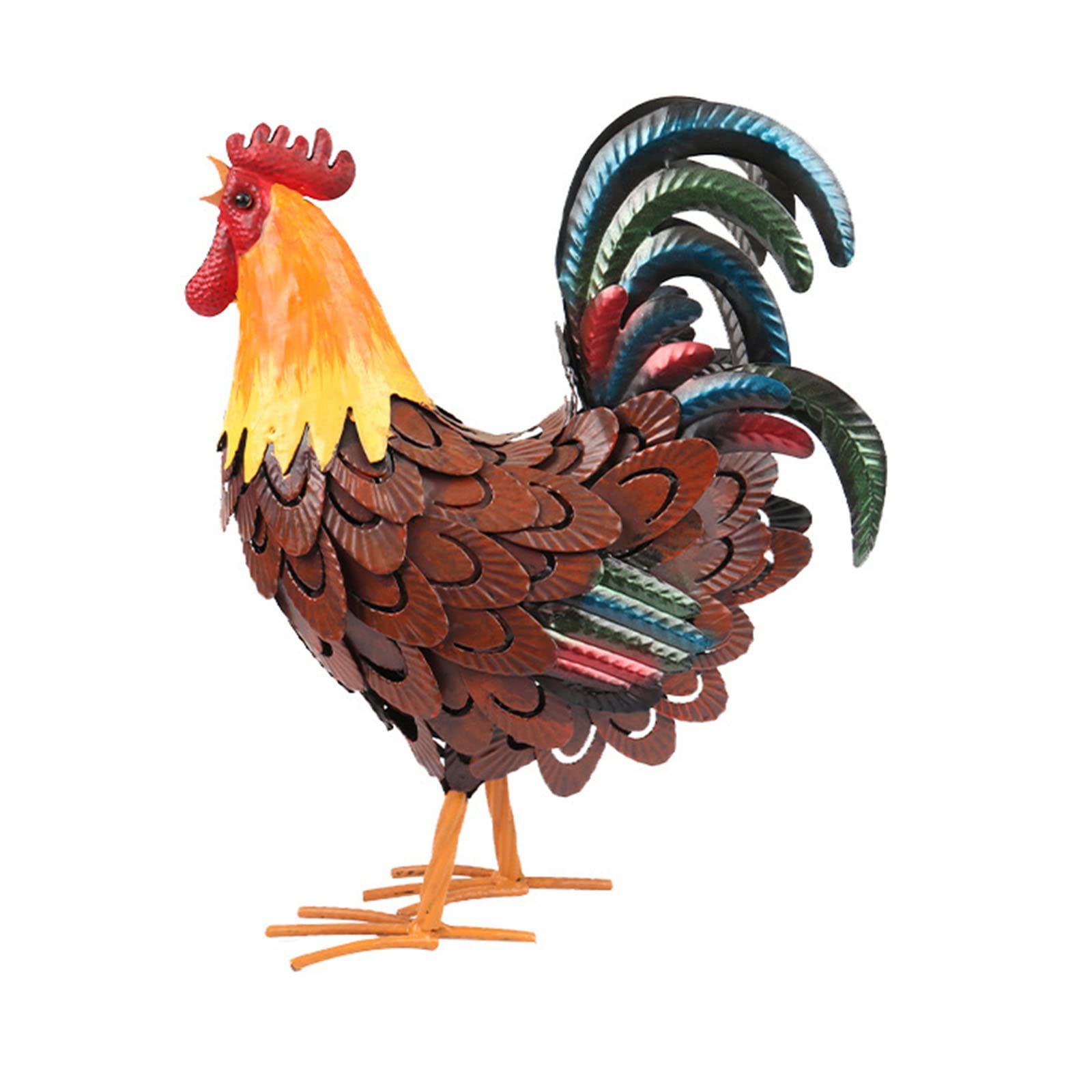 Coq en métal décoratif pour une ambiance de cour et cuisine rustique