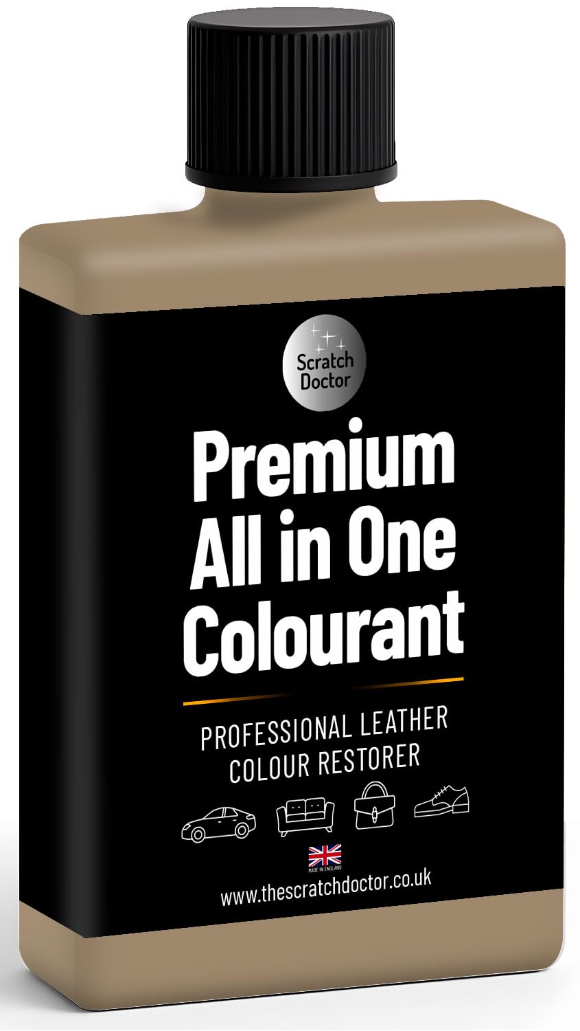 Scratch Doctor All in One Leather Colourant Self Seal Leather Dye Repair Paint for Furniture, Sofas, Car Seats (Cream, 250ml) — view 25