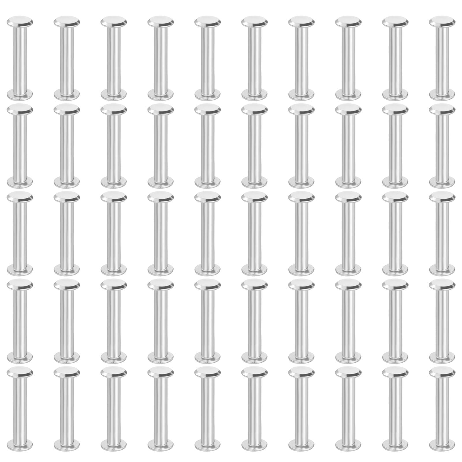PATIKIL 50 Sets M5 Chicago Screws, 5x30mm(DxH) Phillips Binding Post Bolts