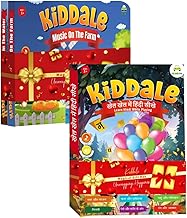 Kiddale Pack of 3 – Hindi Alphabet Musical Sound Book + Non-Sound “Music on The Farm” & “Ripple in The Water” Board Books | Fun Learning Combo for Toddlers
