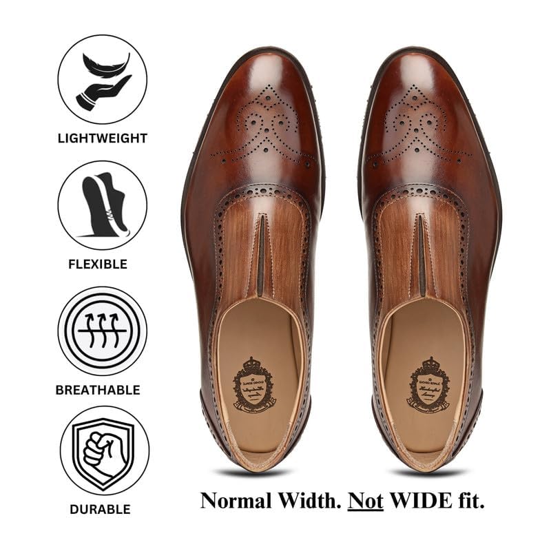 Mens Dress Shoes - Lightweight Handcrafted Full Grain Leather Loafers, Business Casual Shoes, Dress Shoes for Men, AirFlexLite3