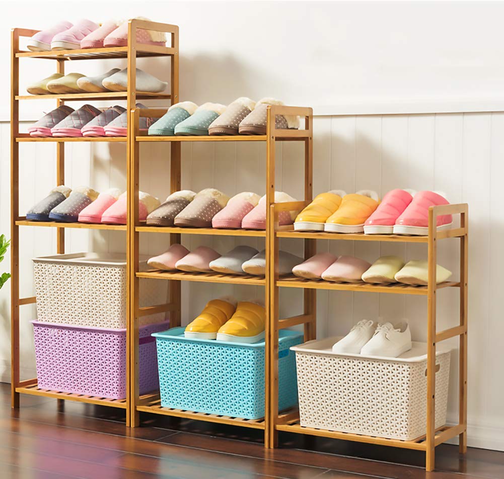 Zapatero de bambú de 3 Niveles para Entrada, Estante de Almacenamiento Sencillo para Sala, baño y Oficina. Diseño Compacto (3,68 × 25 × 71 cm).