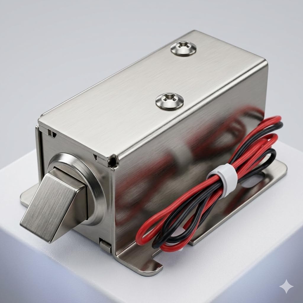 DC 12V Electric Cabinet Lock Solenoid Bolt for Drawer, Locker, Cabinet, Smart Lock System & Access Control (Heavy Duty Metal Body)-image-31