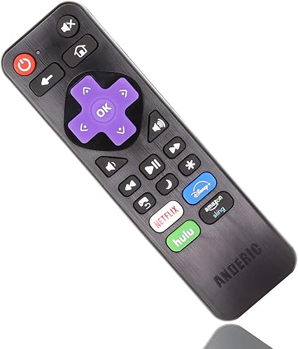 ANDERIC RRST01.3 para Roku Learning Universal con NetflixDisneyHuluTienda 1-Device Control remoto universal