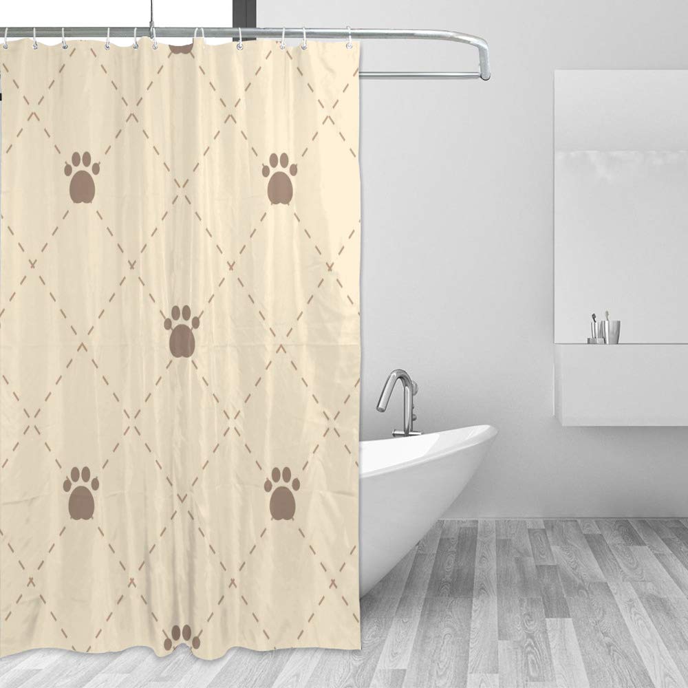 Rideau de douche imperméable salle de bain anti éclaboussures motif pattes