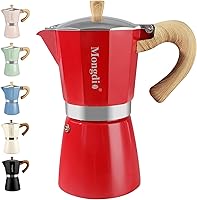 Vista 19 de Mongdio Cafetera de Espresso para Estufa Moka Pot, Cafetera de Café Cubano Cafetera de estufa Moka Espresso Italiano Greca Cafetera Percoladora, 6